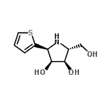 CAS 登录号：747398-65-8， (2R,3R,4S,5S)-2-(羟基甲基)-5-(2-噻吩基)-3,4-吡咯烷二醇