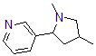 CAS 登录号：74805-00-8， 3-(1,4-二甲基吡咯烷-2-基)吡啶
