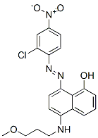 CAS 登录号：74839-55-7， 8-[2-(2-氯-4-硝基苯基)肼基]-5-(3-甲氧基丙基亚氨基)萘-1-酮