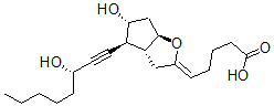 CAS 登录号：74853-73-9， (5Z)-5-[(3aR,4S,5R,6aR)-5-羟基-4-[(3S)-3-羟基辛-1-炔基]-3,3a,4,5,6,6a-六氢环戊并[d]呋喃-2-亚基]戊酸