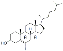 CAS 登录号：74920-44-8， (3S,8S,9S,10R,13R,14S,17R)-6-碘-10,13-二甲基-17-[(2R)-6-甲基庚烷-2-基]-2,3,4,7,8,9,11,12,14,15,16,17-十二氢-1H-环戊并[a]菲-3-醇