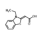 CAS 登录号：749255-48-9， (2Z)-(3-乙基-1,3-苯并噻唑-2(3H)-亚基)乙酸
