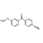 结构式 CAS# 750633-60-4, 4-(3-甲氧基苯甲酰基)苯甲腈