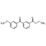 结构式 CAS# 750633-62-6, 乙基3-(3-甲氧基苯甲酰基)苯甲酸酯