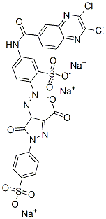 CAS 登录号：75199-00-7， 4-[4-[(2,3-二氯喹喔啉-6-羰基)氨基]-2-磺酸苯基]偶氮-5-氧代-1-(4-磺酸苯基)-4H-吡唑-3-羧酸三钠