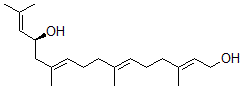 CAS 登录号：75225-31-9， (2E,6E,10E,13S)-3,7,11,15-四甲基十六碳-2,6,10,14-四烯-1,13-二醇