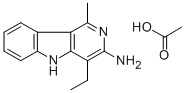 CAS 登录号：75240-22-1， 4-乙基-1-甲基-5H-吡啶并(4,3-b)吲哚-3-胺单乙酸盐
