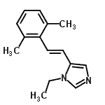 CAS 登录号：753403-92-8， 5-[(E)-2-(2,6-二甲基苯基)乙烯基]-1-乙基-1H-咪唑