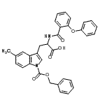 CAS 登录号：753504-14-2， 1-[(苄氧基)羰基]-5-甲基-N-(2-苯氧基苯甲酰基)色氨酸