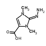 CAS 登录号：754201-38-2， (2E)-2-亚肼基-1,3-二甲基-2,3-二氢-1H-咪唑-4-羧酸