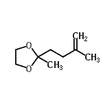 CAS 登录号：75508-46-2， 2-甲基-2-(3-甲基-3-丁烯-1-基)-1,3-二氧戊环