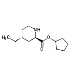 CAS#: 755739-14-1， Cyclopentyl (2R,4R)-4-ethyl-2-piperidinecarboxylate