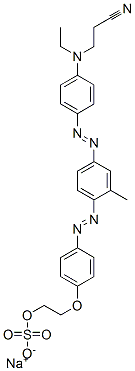 CAS#: 75627-15-5， 2-[4-[[4-[[4-[(2-Cyanoethyl)Ethylamino]Phenyl]Azo]-2-Methylphenyl]Azo]Phenoxy]Ethyl Sodium Sulphate