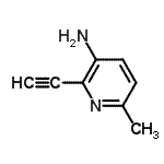 CAS 登录号：757950-12-2， 2-乙炔基-6-甲基-吡啶-3-胺