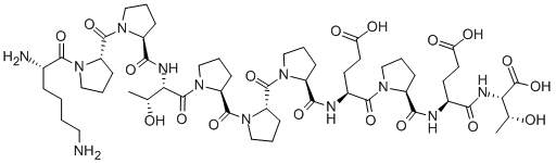 CAS#: 75813-50-2， H-Lys-Pro-Pro-Thr-Pro-Pro-Pro-Glu-Pro-Glu-Thr-OH