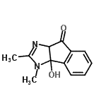 CAS 登录号：758637-31-9， 3a-羟基-2,3-二甲基-3a,8a-二氢茚并[1,2-d]咪唑-8(3H)-酮