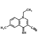 CAS 登录号：758652-38-9， 1-乙基-4-亚氨基-6-甲基-1,4-二氢-3-喹啉甲腈