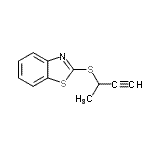 CAS 登录号：75866-99-8， 2-(3-丁炔-2-基硫基)-1,3-苯并噻唑