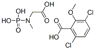 CAS 登录号：76364-42-6， 3,6-二氯-2-甲氧基苯甲酸, 2-(膦酰甲基氨基)乙酸