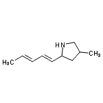 CAS 登录号：763868-72-0， 4-甲基-2-[(1E,3E)-1,3-戊二烯-1-基]吡咯烷