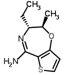 CAS 登录号：763915-73-7， (2R,3R)-3-乙基-2-甲基-2,3-二氢噻吩并[2,3-f][1,4]氧氮杂卓-5-胺