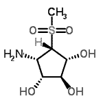 CAS 登录号：764621-17-2， (1R,2S,3R,4S,5S)-4-氨基-5-(甲基磺酰基)-1,2,3-环戊烷三醇