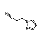 结构式 CAS# 76686-83-4, 3-(1H-1,2,4-三唑-1-基)丙腈