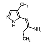CAS 登录号：767259-77-8， (1E)-N'-(4-甲基-1H-吡唑-5-基)丙脒