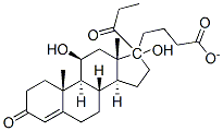 CAS 登录号：76738-96-0， (11beta,17alpha)-11,17-二羟基-17-(1-氧代丙基)雄甾-4-烯-3-酮 17-丁酸酯