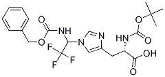 CAS 登录号：7682-45-3， 1-[1-[[(苄氧基)羰基]氨基]-2,2,2-三氟乙基]-N-(叔-丁氧羰基)-L-组氨酸