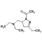 CAS 登录号：768371-00-2， 1-{5-[(二乙基氨基)甲基]-3-乙基-4,5-二氢-1H-吡唑-1-基}乙酮