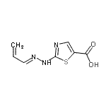 CAS 登录号：769087-20-9， 2-[(2E)-2-(2-丙烯-1-亚基)肼基]-1,3-噻唑-5-羧酸