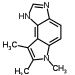 CAS 登录号：76920-75-7， 6,7,8-三甲基-1,6-二氢咪唑并[4,5-e]吲哚