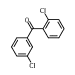 structure of CAS# 77008-58-3, (2-Chlorophenyl)(3-chlorophenyl)methanone;(2-chlorophenyl)(3-chlorophenyl)methanone;2,3'-Dichlorobenzophenone;MFCD09055155
