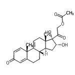 CAS 登录号：77017-20-0， (16alpha)-16,17-二羟基-3,20-二氧代孕甾烷-1,4,9(11)-三烯-21-基乙酸酯