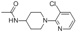 结构式 CAS# 77145-34-7, N-[1-(3-氯吡啶-2-基)哌啶-4-基]乙酰胺