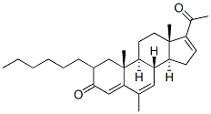 CAS 登录号：77145-92-7， (16beta,17alpha)-17-乙酰基-6-甲基-16,24-环-21-去甲胆-4,6-二烯-3-酮与(17alpha)-3-甲氧基-19-去甲孕甾-1,3,5(10)-三烯-20-炔-17-醇的混合物