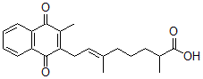 CAS 登录号：77179-33-0， (E)-2,6-二甲基-8-(3-甲基-1,4-二氧代萘-2-基)辛-6-烯酸