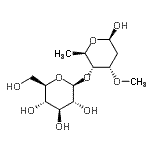 CAS 登录号：7724-04-1， (2S,3R,4S,5S,6R)-2-[(2R,3R,4S,6R)-6-羟基-4-甲氧基-2-甲基-四氢吡喃-3-基]氧基-6-(羟基甲基)四氢吡喃-3,4,5-三醇