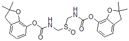 CAS 登录号：77248-42-1， (2,2-二甲基-3H-1-苯并呋喃-7-基)N-[[(2,2-二甲基-3H-1-苯并呋喃-7-基)氧基羰基氨基]甲基亚磺酰甲基]氨基甲酸酯