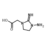 CAS 登录号：773041-30-8， (3-氨基-2-亚氨基-1-咪唑烷基)乙酸