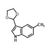CAS 登录号：773094-42-1， 3-(1,3-二氧戊环-2-基)-5-甲基-1H-吲哚
