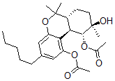 CAS 登录号：77369-37-0， [(6aR,9R,10R,10aR)-1-乙酰氧基-9-羟基-6,6,9-三甲基-3-戊基-7,8,10,10a-四氢-6aH-苯并[c]苯并吡喃-10-基] 乙酸酯