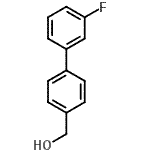 结构式 CAS# 773873-05-5, (3'-氟-4-联苯基)甲醇