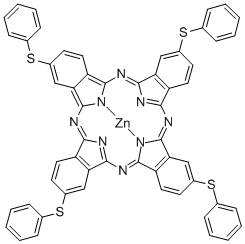 CAS 登录号：77447-43-9， [2,9,16,23-四(苯基硫代)-29H,31H-酞菁根]-锌