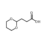 结构式 CAS# 774605-67-3, 3-(1,3-二恶烷-2-基)丙酸