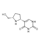 CAS 登录号：775270-48-9， 5-[(2R,5S)-5-(羟基甲基)-2-吡咯烷基]-2,4(1H,3H)-嘧啶二酮