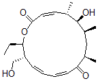 CAS 登录号：77704-61-1， (3Z,5S,6S,7S,9R,11Z,13Z,15R,16R)-16-乙基-6-羟基-15-(羟基甲基)-5,7,9-三甲基-1-氧杂环十六碳-3,11,13-三烯-2,10-二酮