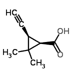 CAS#: 77723-74-1， (1R,3R)-3-Ethynyl-2,2-dimethylcyclopropanecarboxylic acid