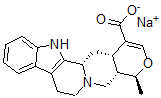 CAS 登录号：77754-94-0， (19alpha,20alpha)-16,17-二去氢-19-甲基-氧杂育亨宾-16-羧酸单钠盐